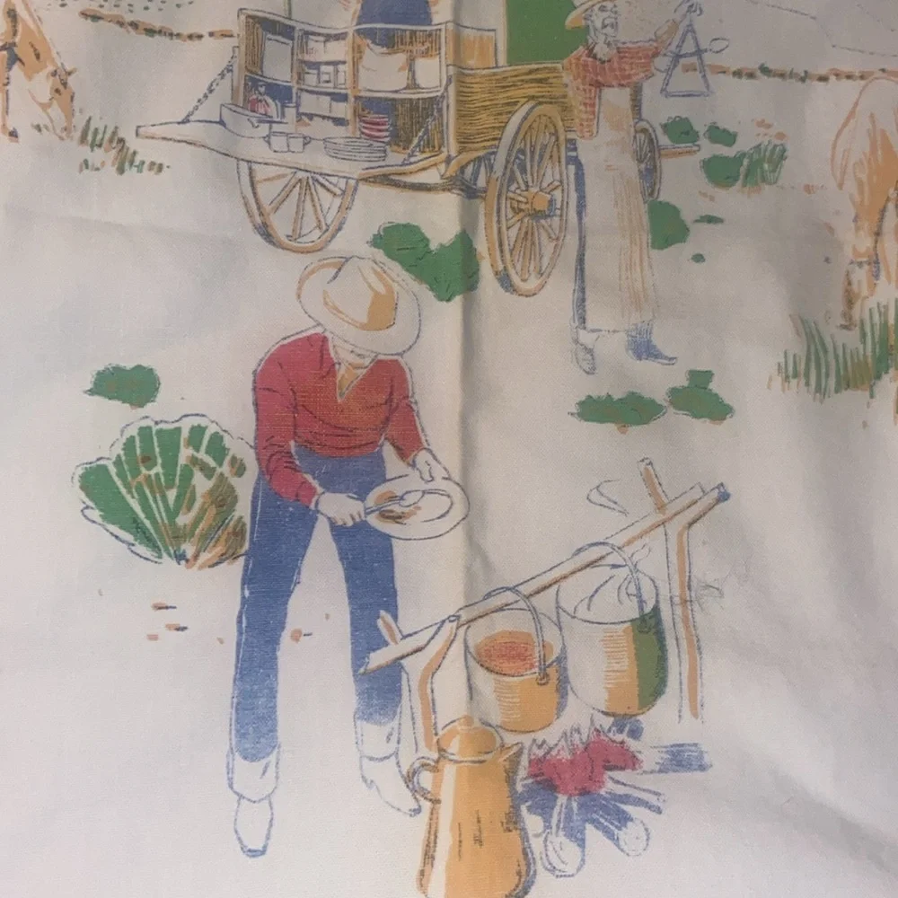 Vintage 1970's Come and Get It! Cowboy chuck wagon apron.